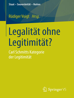 cover image of Legalität ohne Legitimität?